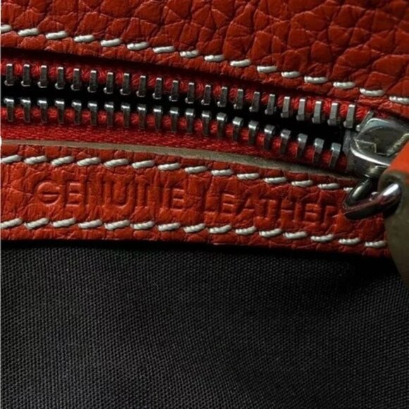 Tod's burnt orange pebbled leather shoulder bag - Picture 13 of 15